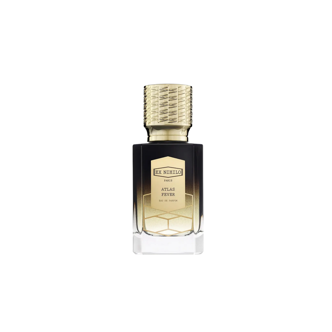 Ex Nihilo Atlas Fever Eau de Parfum 50ml bottle – niche fragrance with pink pepper, incense, narcissus, tonka bean, cedarwood, sandalwood, and vanilla | Mood by DMJ
