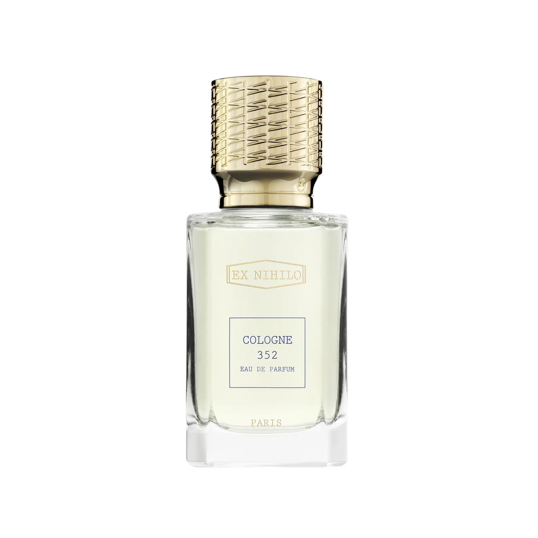 Ex Nihilo Cologne 352 Eau de Parfum bottle – niche fragrance with lemon, juniper berries, orange blossom, rose, lily of the valley, and cedarwood | Mood by DMJ