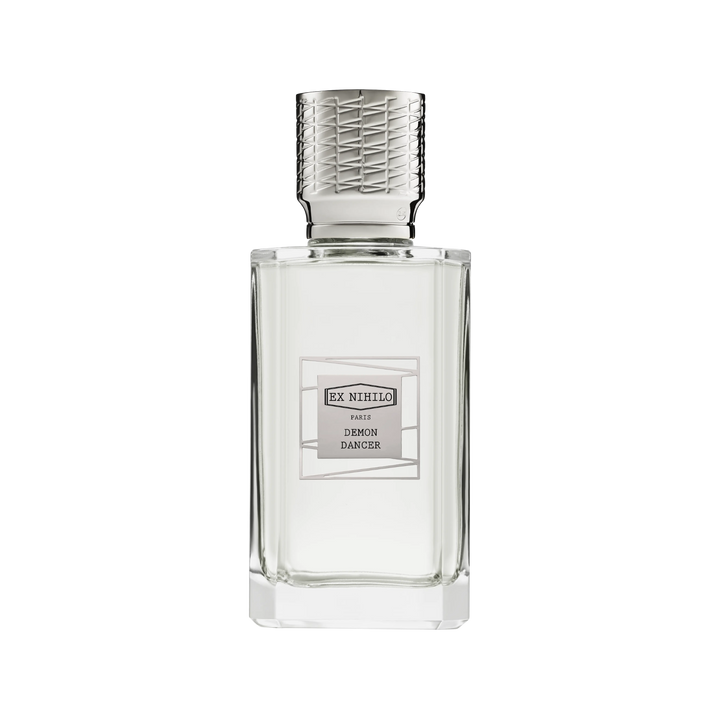 Ex Nihilo Demon Dancer Eau de Parfum bottle – niche citrus woody fragrance with rhubarb, blood orange, orange blossom, Georgywood™, Akigalawood™, and tonka bean | Mood by DMJ