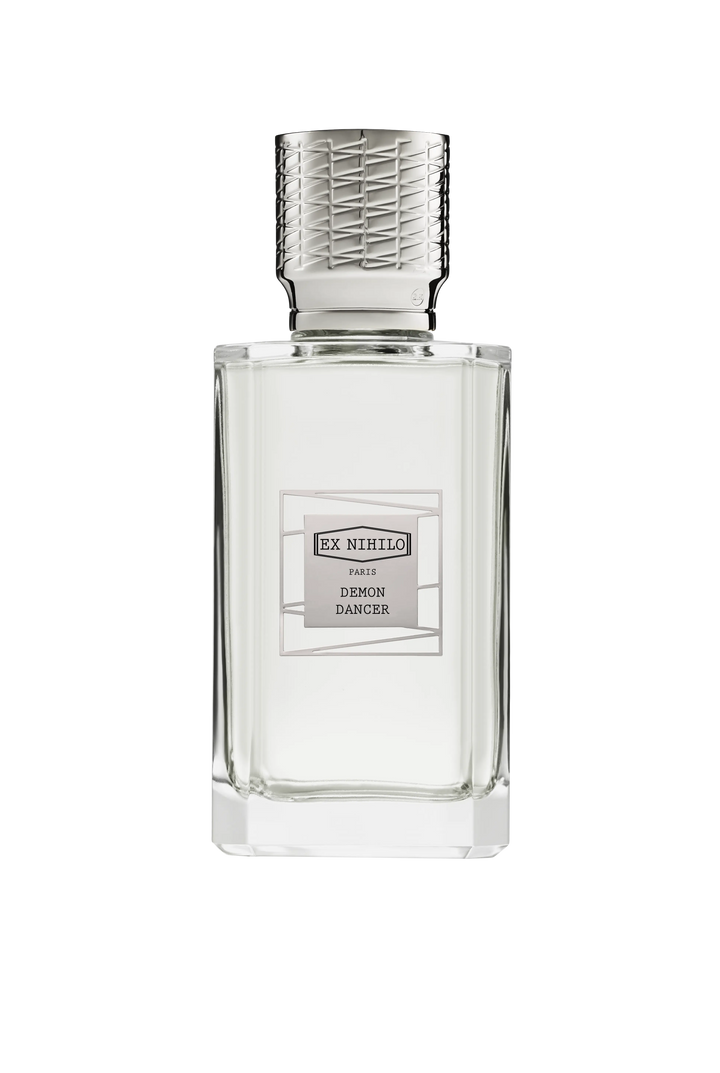 Ex Nihilo Demon Dancer Eau de Parfum 50ml bottle – niche fragrance with rhubarb, blood orange, orange blossom, Georgywood™, Akigalawood™, and tonka bean | Mood by DMJ