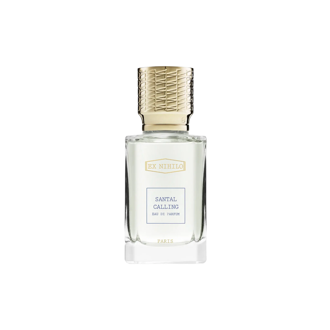 Ex Nihilo Santal Calling Eau de Parfum 50ml bottle – creamy sandalwood niche fragrance with nutmeg, iris, rose, cashmeran, musk, and vanilla | Mood by DMJ