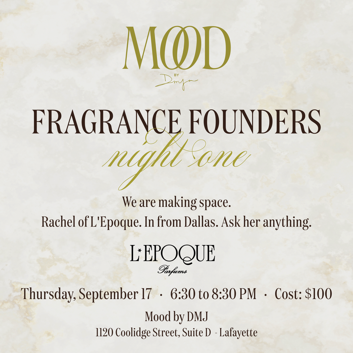 Fragrance Founders: Night One with L'Époque