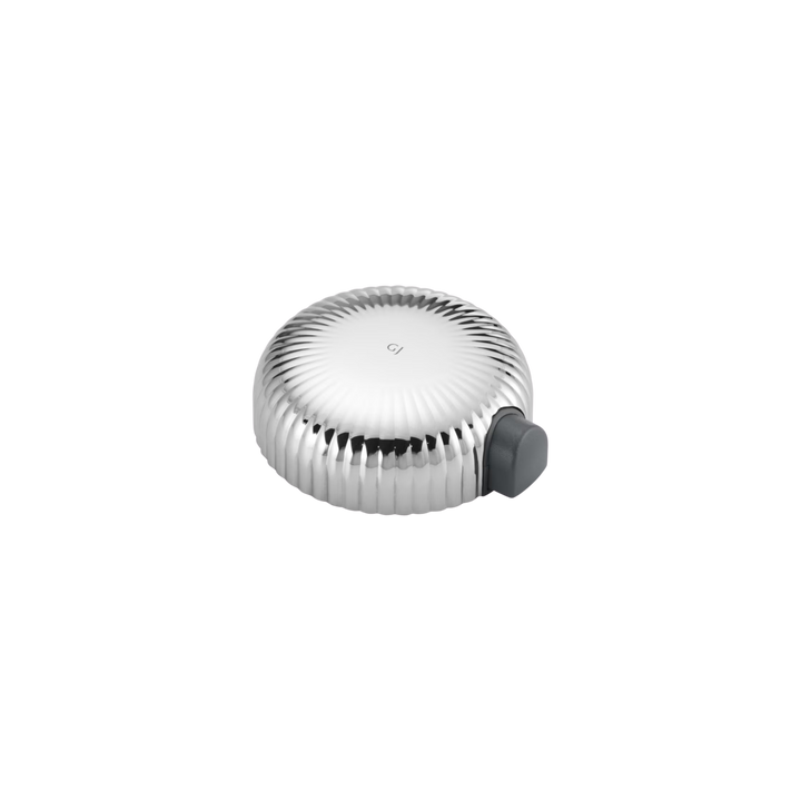 Georg Jensen Bernadotte wine foil cutter in ribbed mirror-polished stainless steel with push button
