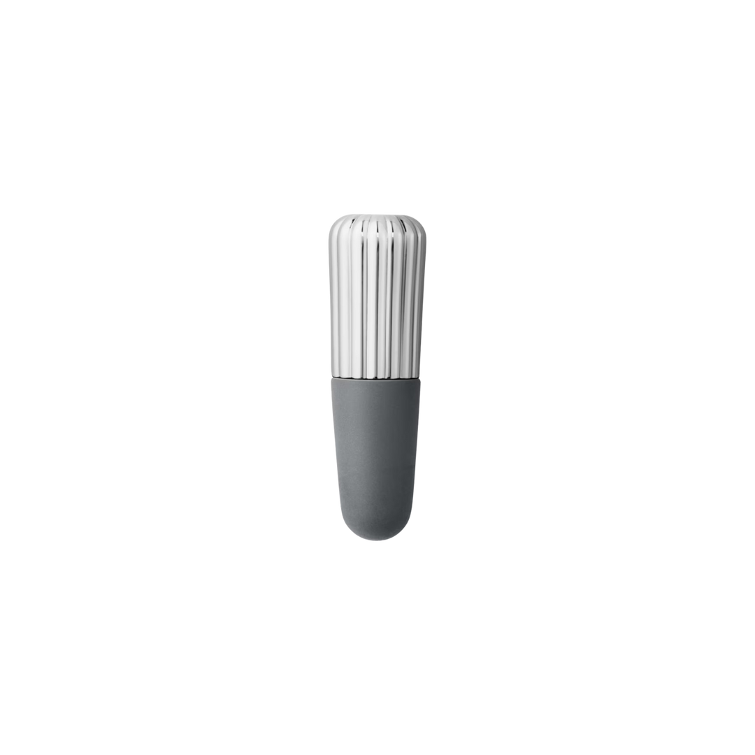 Georg Jensen Bernadotte wine stopper in grooved mirror-polished stainless steel with TPE seal