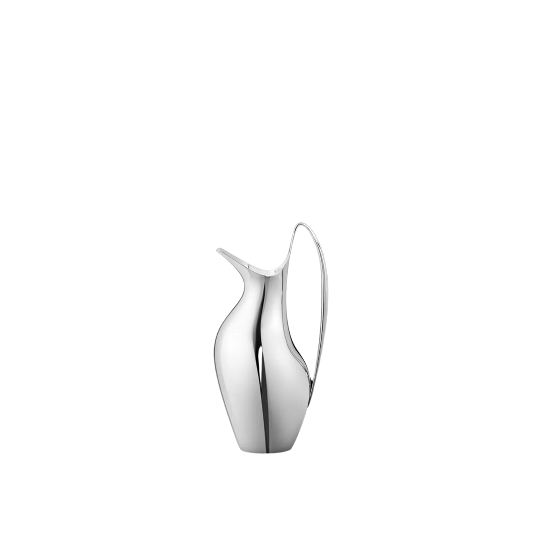 Georg Jensen Petite Koppel pitcher in mirror-polished stainless steel with sculptural mid-century silhouette