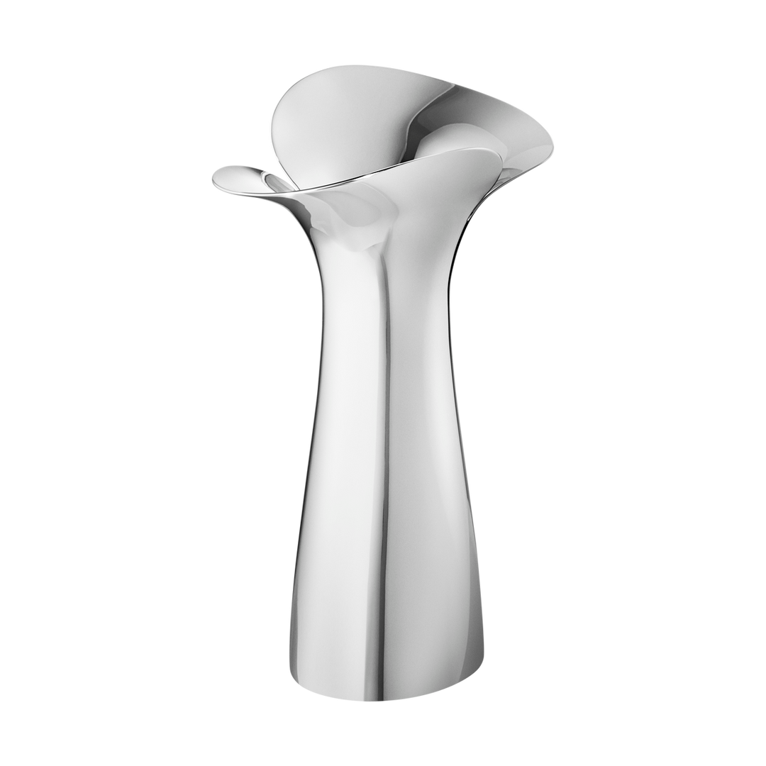 Georg Jensen Medium Bloom Botanica vase in mirror-polished stainless steel by Helle Damkjær
