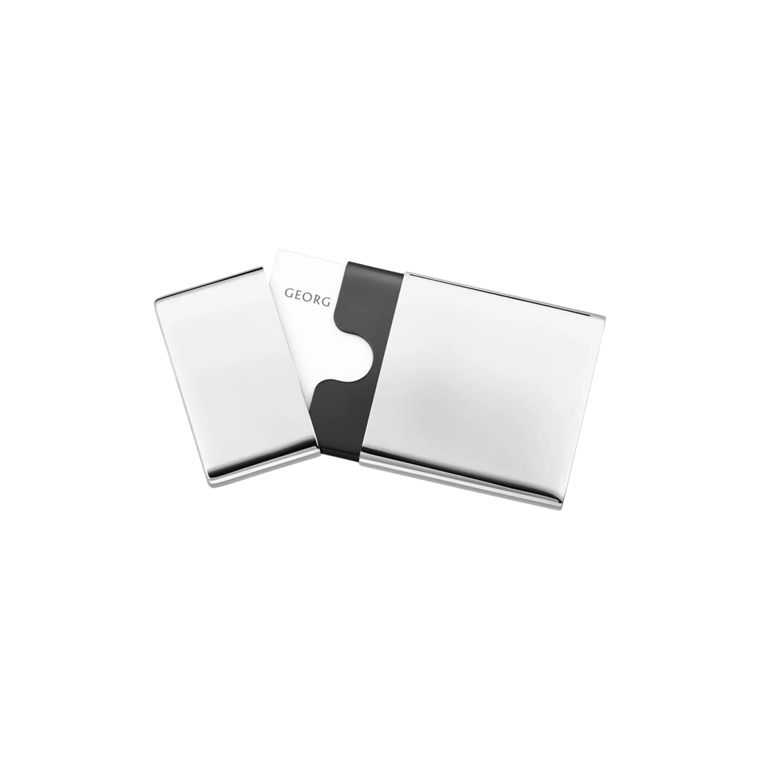 Georg Jensen To Go business card holder in slim mirror-polished stainless steel by Constantin Wortmann