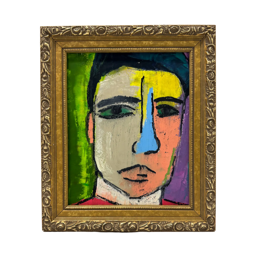 KD Mercer 'Louis' original abstract art, acrylic painting with sophisticated color harmony