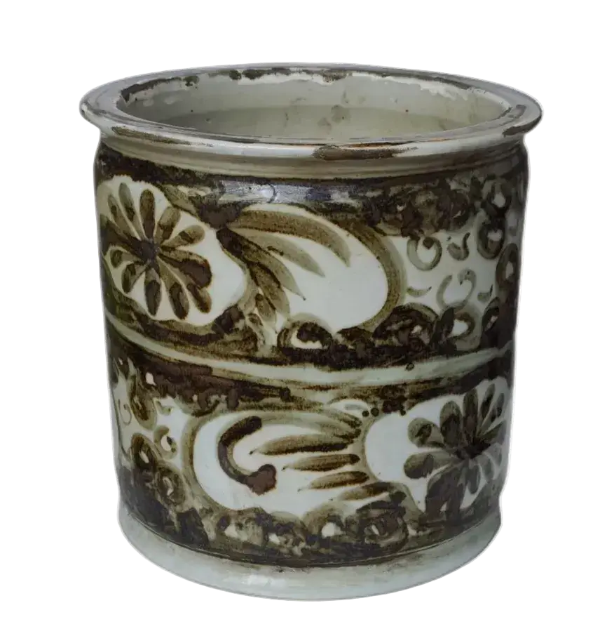 Distressed Chinoiserie Floral Ceramic Planter by Legends Accents