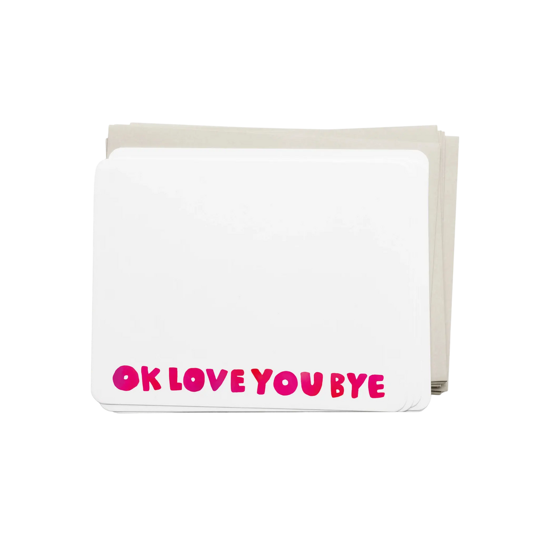 Okloveyoubye flat note set by E Frances displayed at Mood by DMJ in Lafayette Louisiana