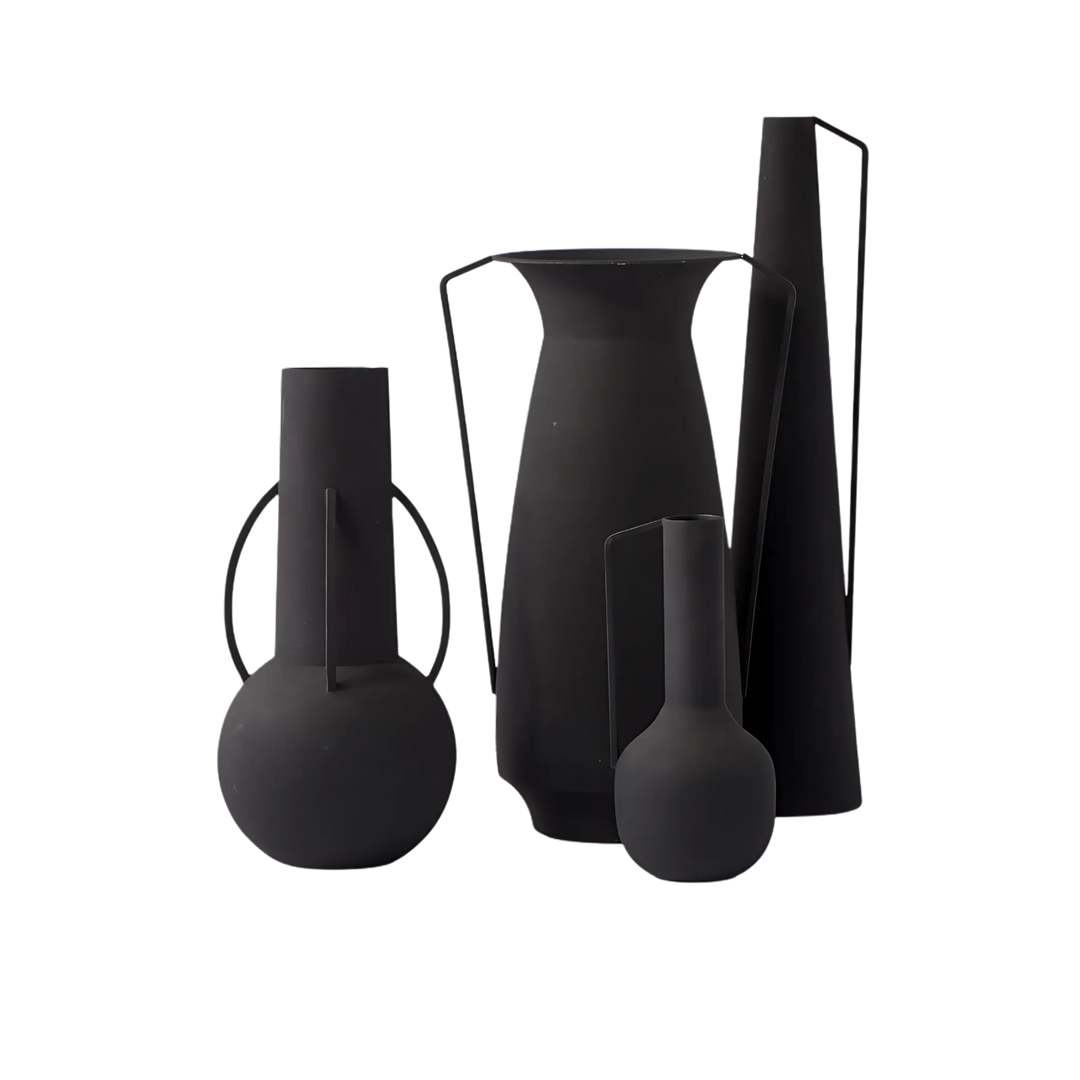 Roman Vases, Set of 4 by Polspotten, black vase collection Mood 2025