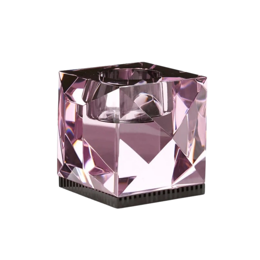 Ophelia Tealight Holder by Reflections Copenhagen, ophelia Tea-Light Holder by Reflections Copenhagen in hand-cut crystal with colored, view 3