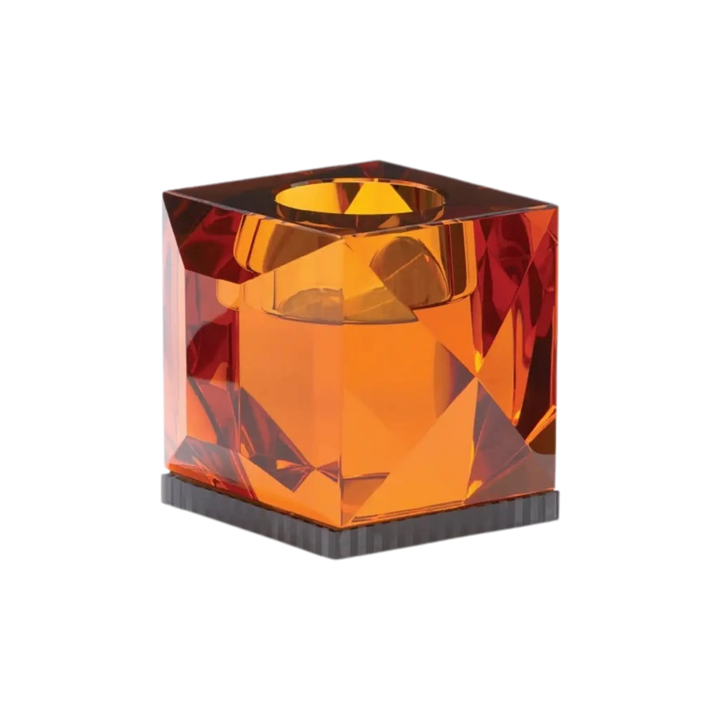 Ophelia Tealight Holder by Reflections Copenhagen, ophelia Tea-Light Holder by Reflections Copenhagen in hand-cut crystal with colored, view 4