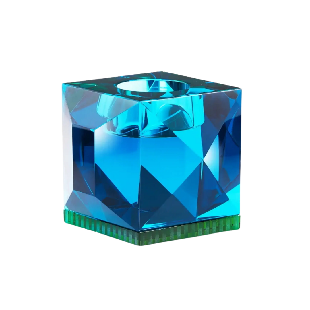 Ophelia Tealight Holder by Reflections Copenhagen, ophelia Crystal candle holder blue Mood 2025, view 6