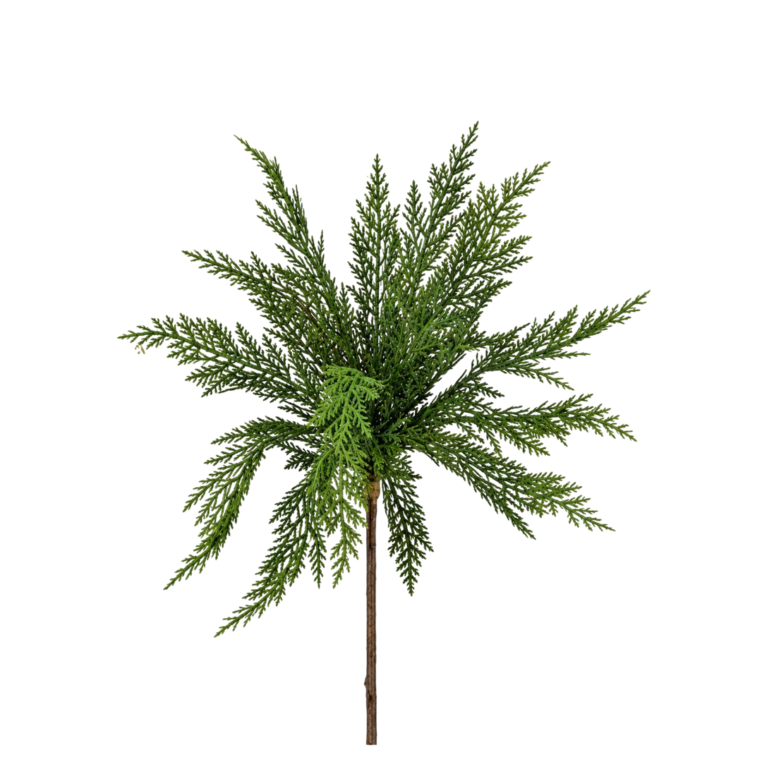 Regency International 17 inch real touch cedar pick bundle from Mood by DMJ, lifelike faux cedar sprays on a wired stem for wreaths and garlands