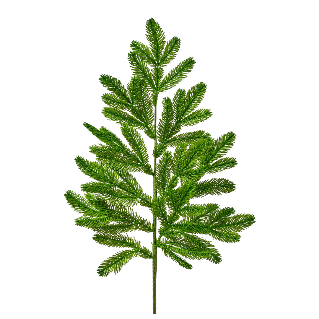 Regency International 36 inch real touch noble fir spray pick from Mood by DMJ, long faux fir branch for filling gaps in real and artificial Christmas trees