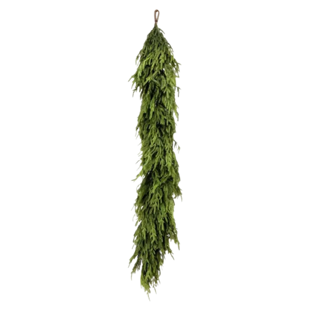 Regency International real touch Norfolk pine garland from Mood by DMJ, full lifelike artificial Christmas garland for mantels and stairs