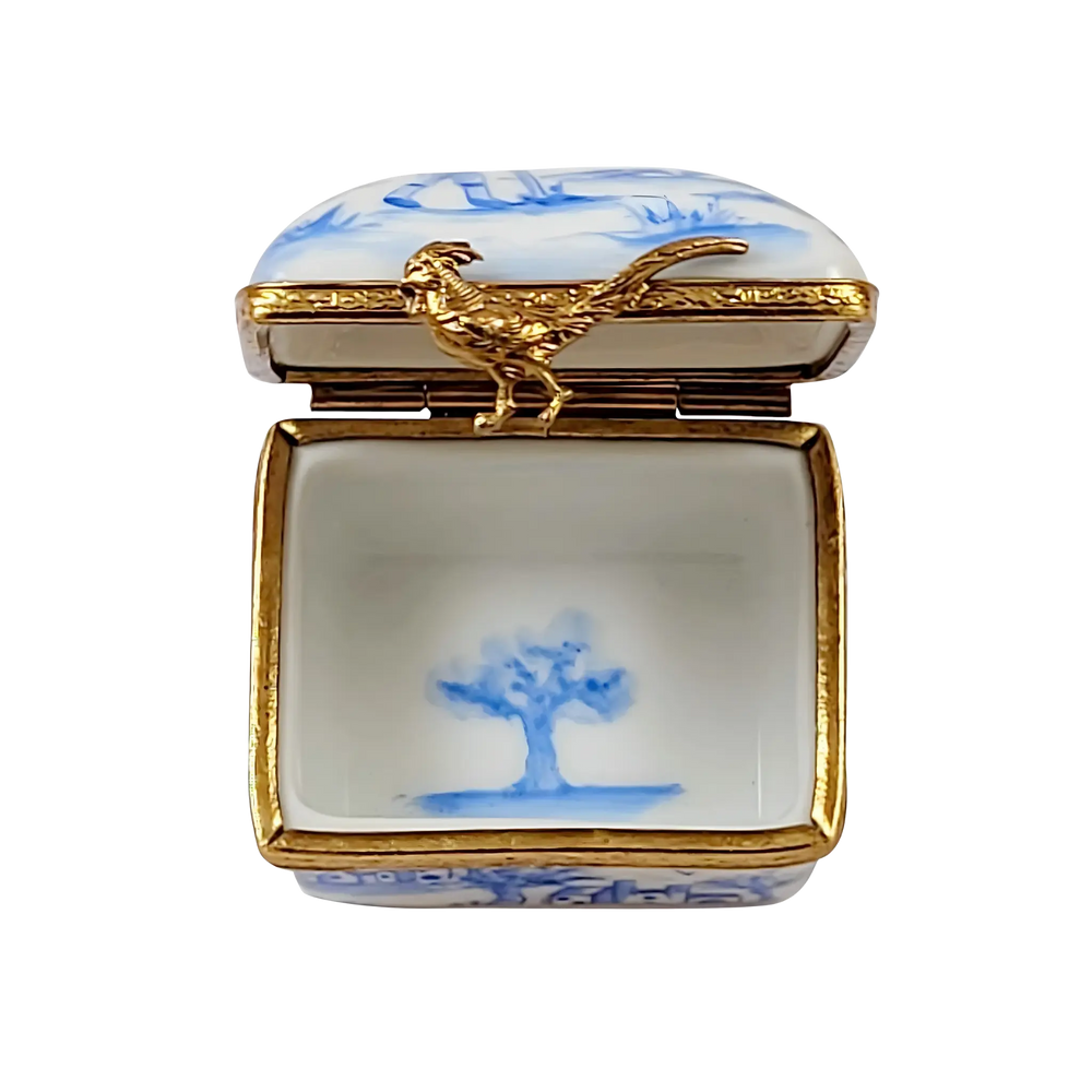 Blue Toile Limoges Box by Rochard Limoges, view 2