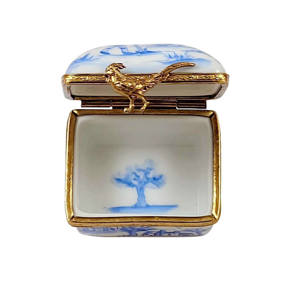 Blue Toile Limoges Box by Rochard Limoges, view 2