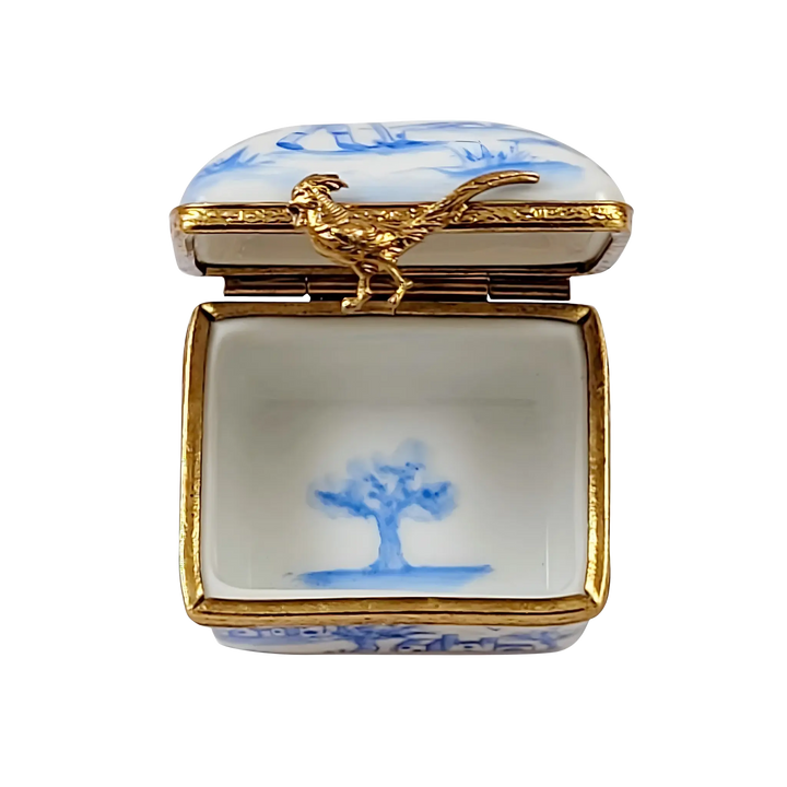 Blue Toile Limoges Box by Rochard Limoges, view 2