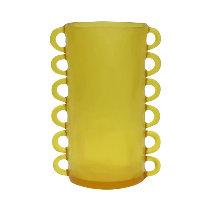 Yellow TF Design Loopy Vase Large with sculptural looping curves available at Mood by DMJ in Lafayette, Louisiana