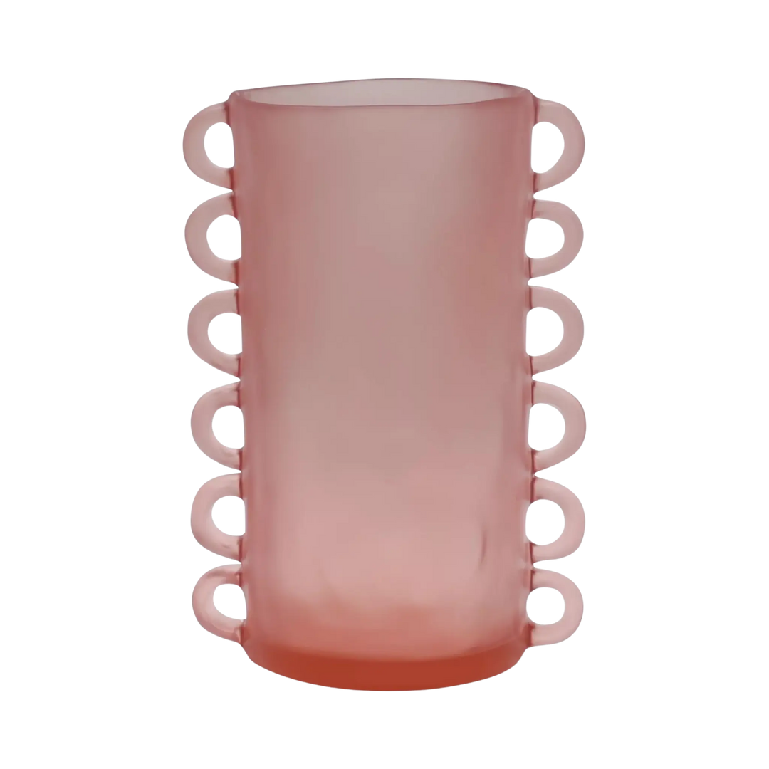 Pink TF Design Loopy Vase Large with sculptural looping curves available at Mood by DMJ in Lafayette, Louisiana