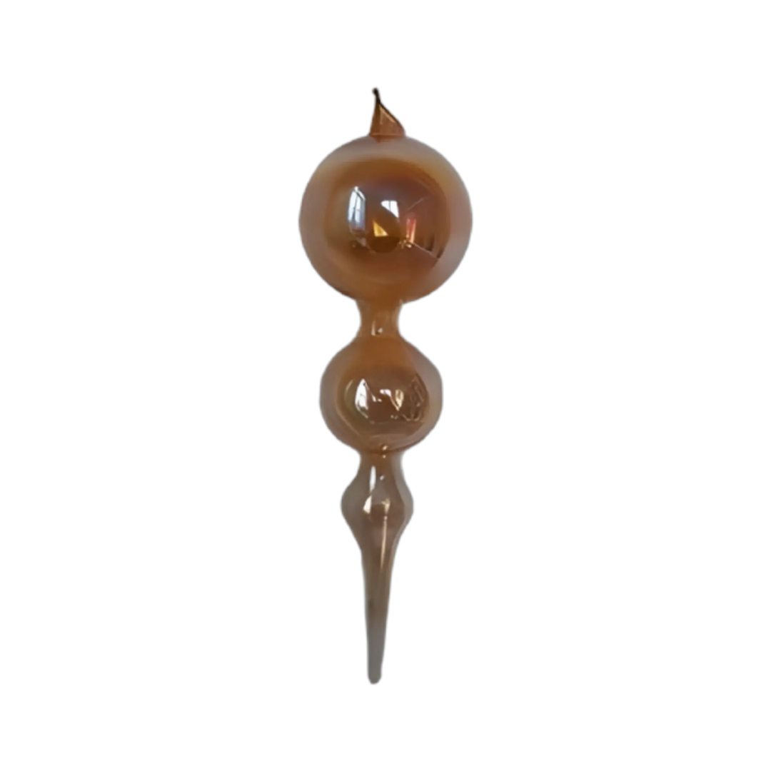 Winward 11 inch smoky brown glass bubble finial ornament, from Mood by DMJ