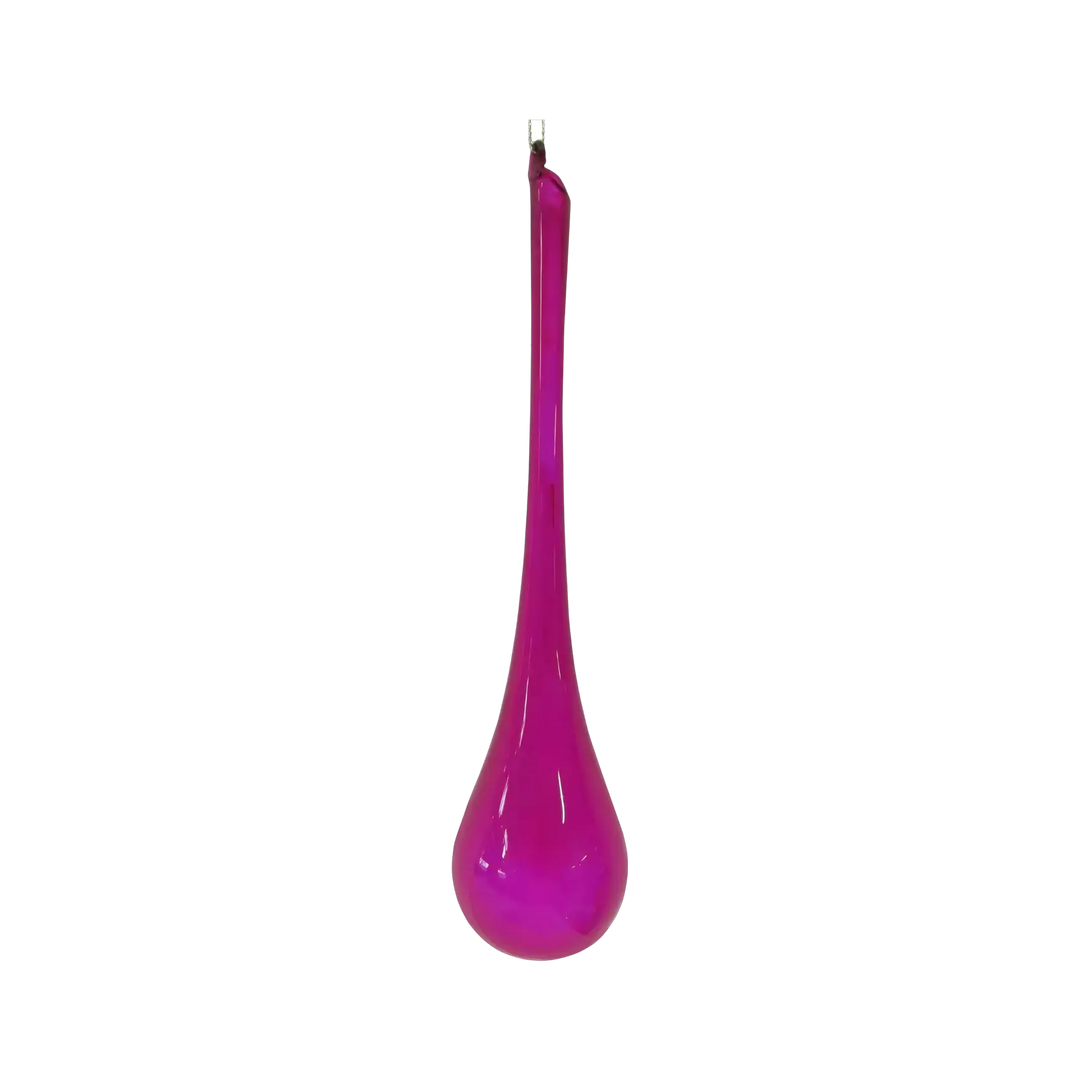 Winward 9 inch magenta purple glass teardrop ornament, from Mood by DMJ