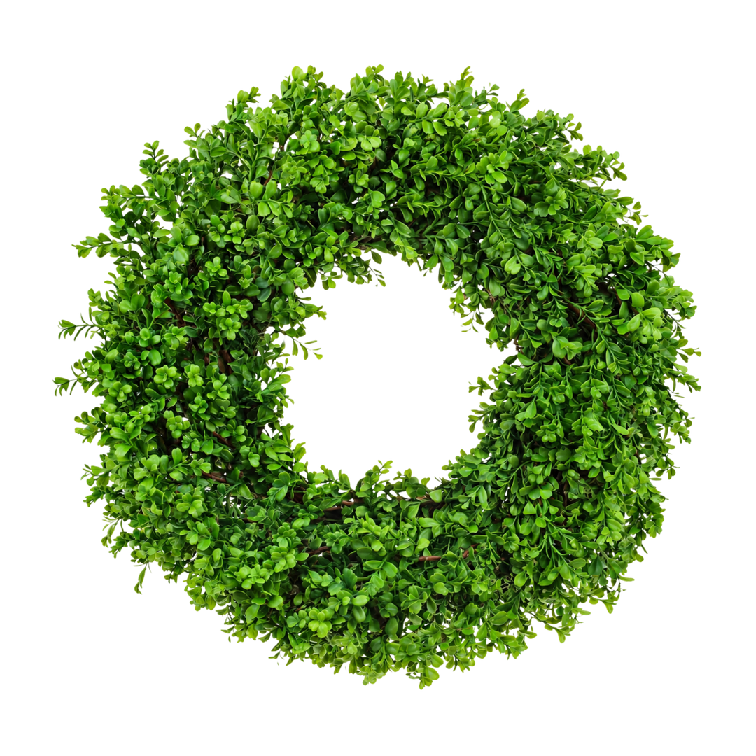 Winward natural touch boxwood wreath, a full 30 inch faux boxwood wreath in layered green, from Mood by DMJ