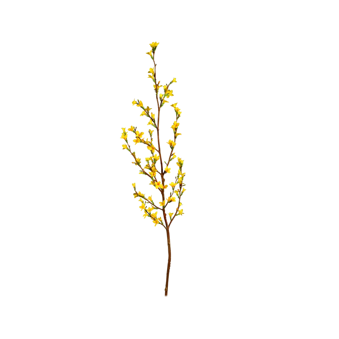 Winward natural touch forsythia stem, a 41 inch faux flowering branch with yellow blossoms, from Mood by DMJ