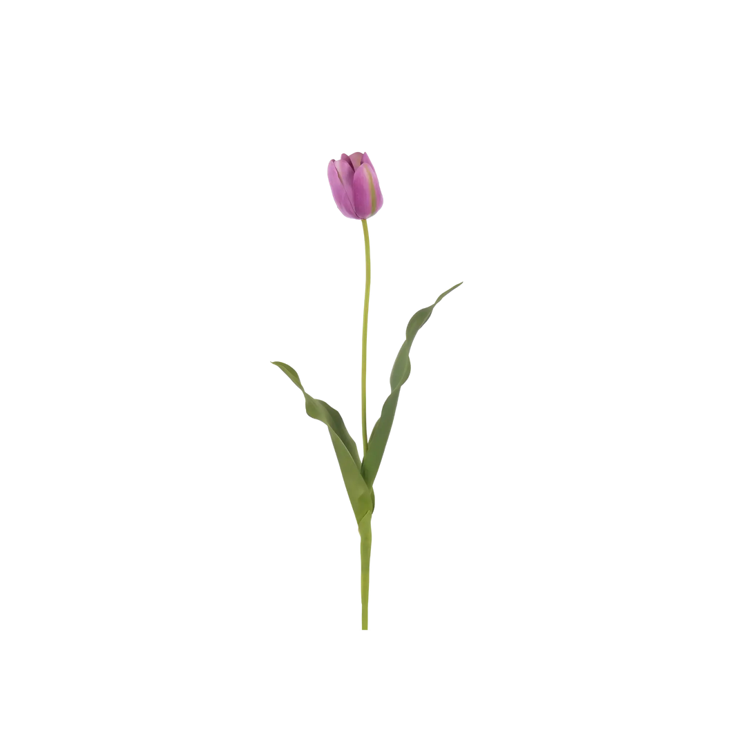 24.5-inch purple natural touch faux Dutch tulip stem by Winward